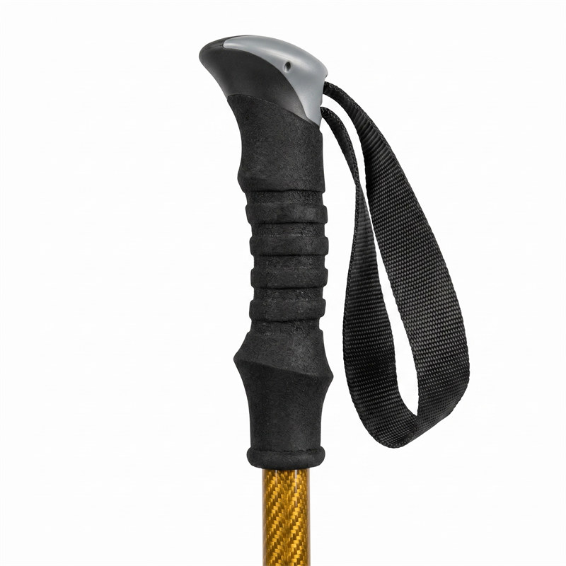 博皓 C3K碳纖維登山杖 超輕186g 兩節伸縮 戶外徒步手杖 便攜減震爬山杖防滑   -5